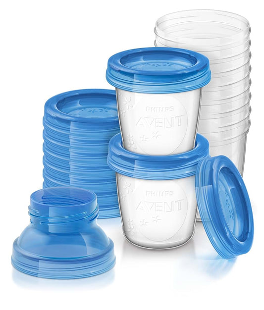 Philips Avent Breast Milk Storage Cups With Lids, 6 Ounce, 10-Pack