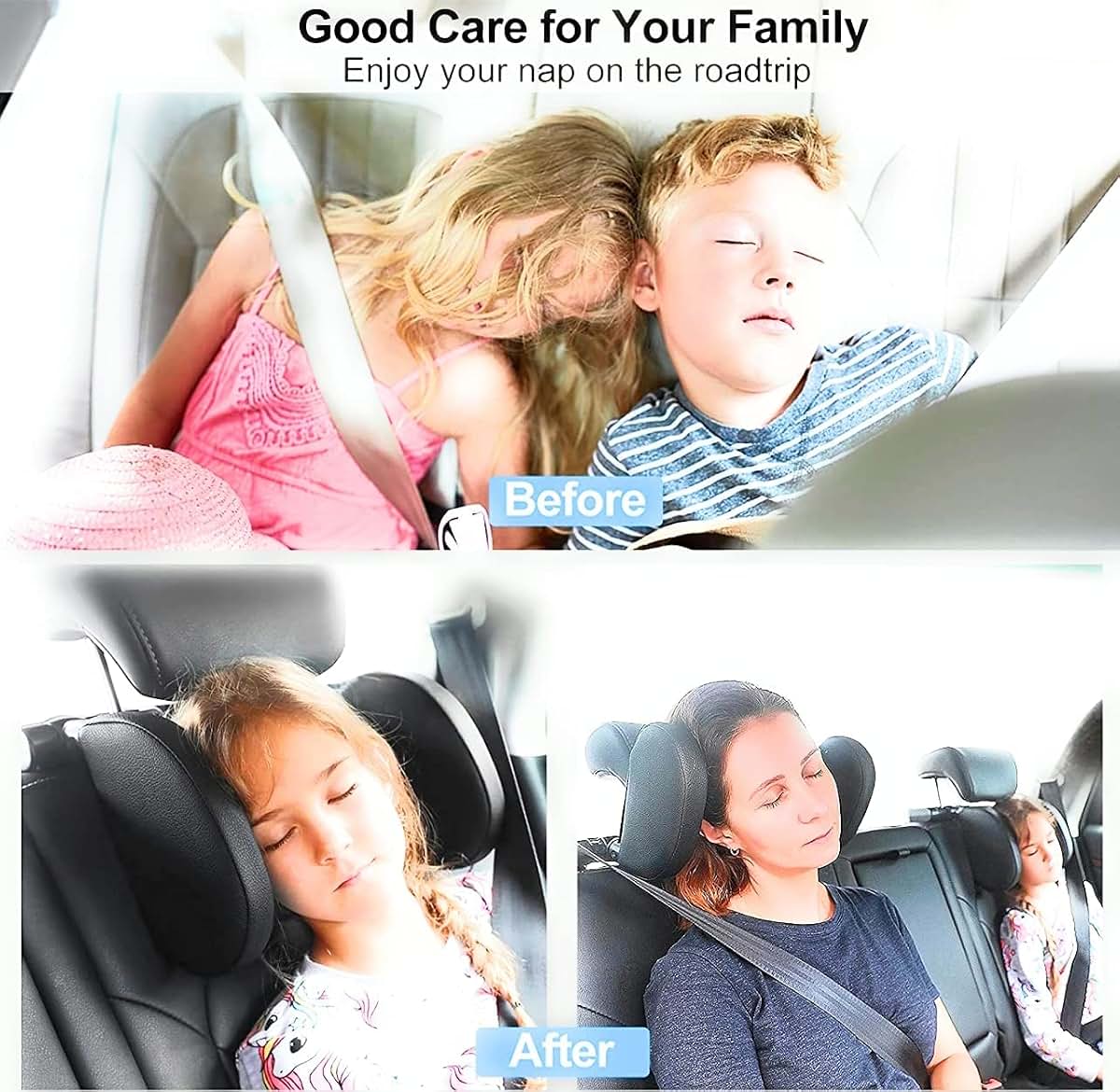 Slynx Car Headrest Pillow With Adjustable Memory Foam Support (photo 3)