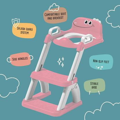 SUPERBE BEBE Superbe Bébé Potty Training Seat with Step Stool Ladder for Toddlers (pink) (photo 2)