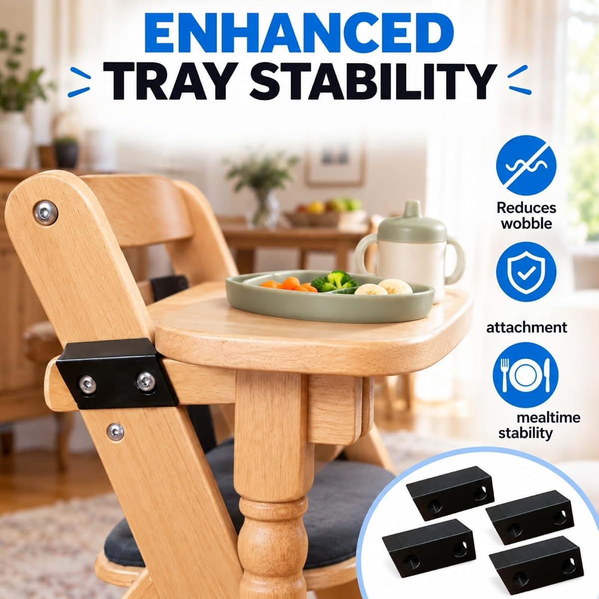 Meldrynox Replacement Tray Bracket Support Kit Compatible with Abiie Beyond Junior Y (photo 2)