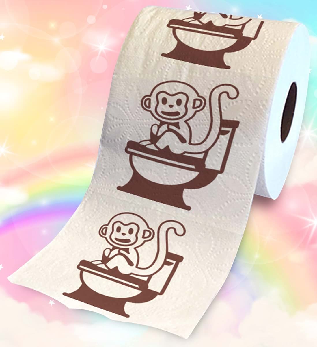 Printed TP Monkey Potty Training Printed Toilet Paper Roll – Fun Toddler Potty Training Toilet Roll for Teaching Kids (photo 2)
