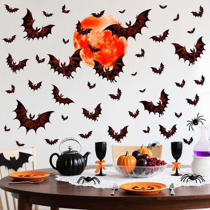 Moon Bat Wall Stickers | Removable Peel and Stick Decals