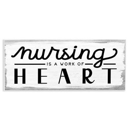 Stupell Industries Nursing Work of Heart Wall Plaque 7x17 Inch