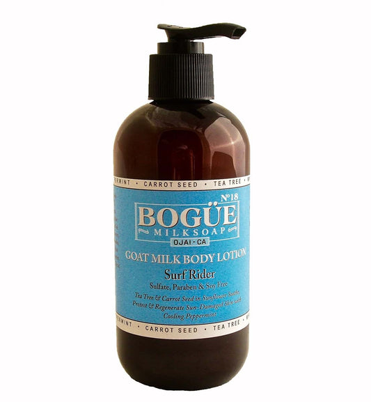 Bogue Milk Soap Goat Milk Body Lotion- BOGUE No.18 BESPOKE Surfrider Blend with cooling peppermint for sun-kissed skin