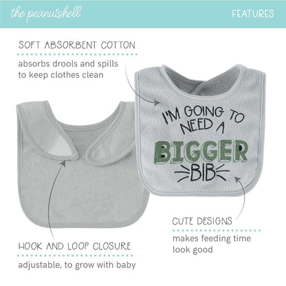 The Peanutshell Terry Bib Set For Baby Boys 20 Pack