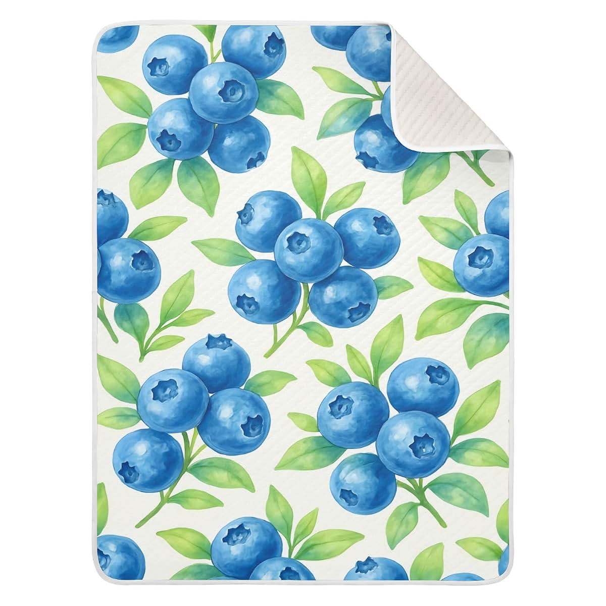 GakkiGii Blueberries Baby Blanket Throw for Naps and Travel Use
