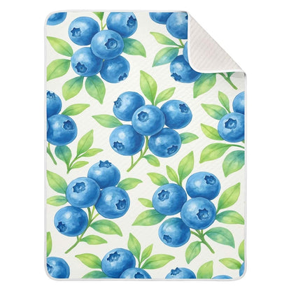 GakkiGii Blueberries Baby Blanket Throw for Naps and Travel Use