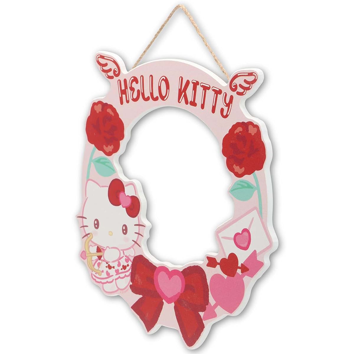 Hello Kitty Bow Wreath Hanging Wood Wall Decor