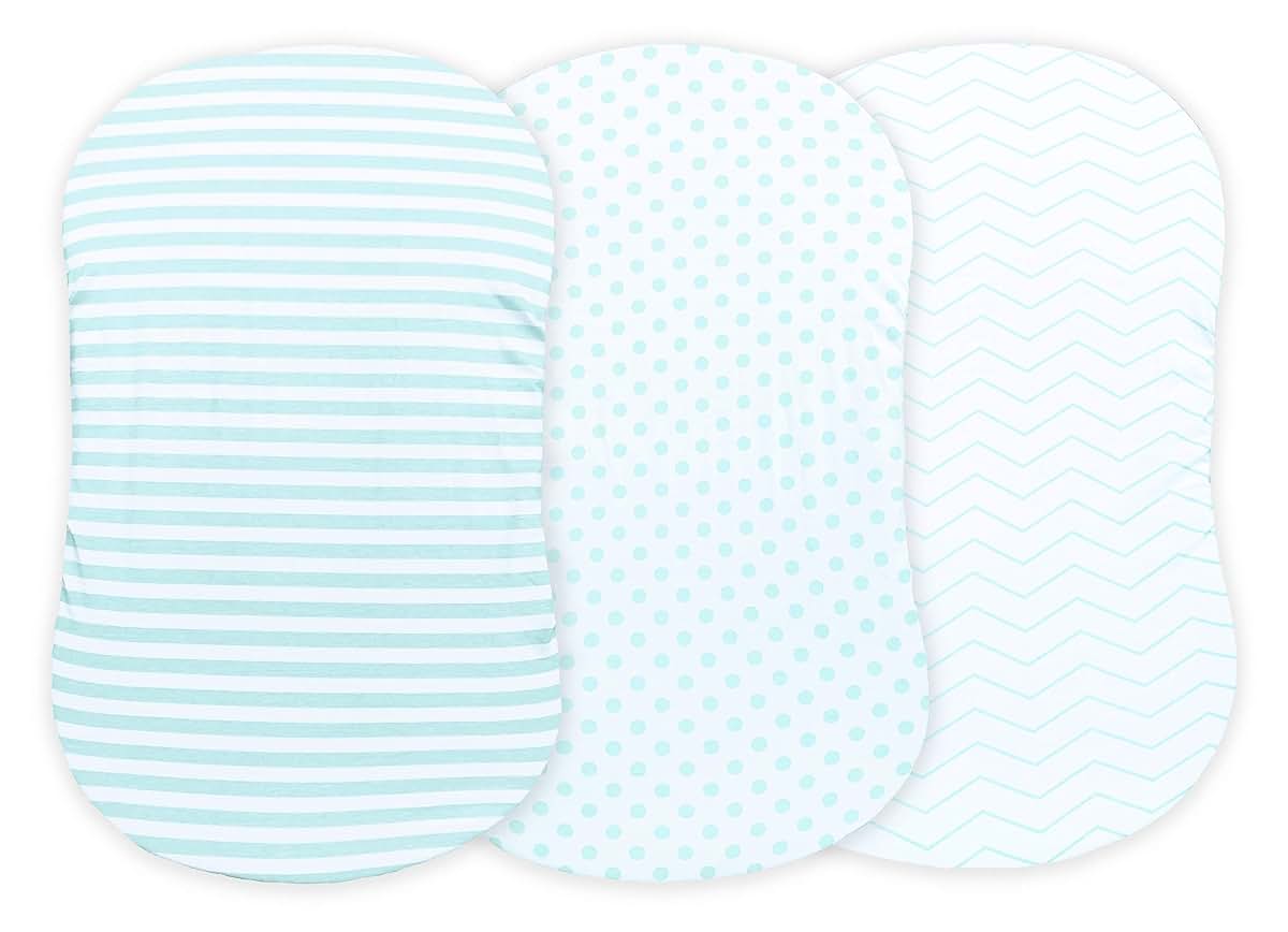 Nodnal Co. Fitted Bassinet Sheets Mint Set