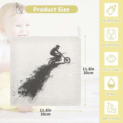 Muslin Baby Washes Cloths Pack of 5 - Absorbent Cotton Face and Bath Towels