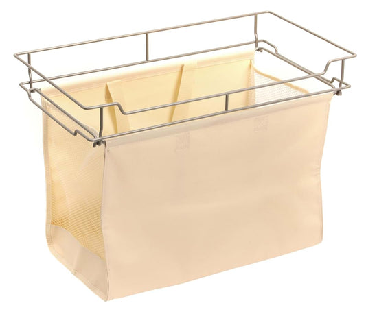 Easy Track Sliding Canvas Hamper for Closet Storage