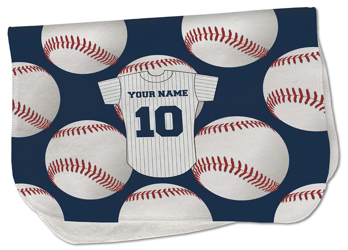 Baby Milano Personalized Baseball Jersey Burp Cloth