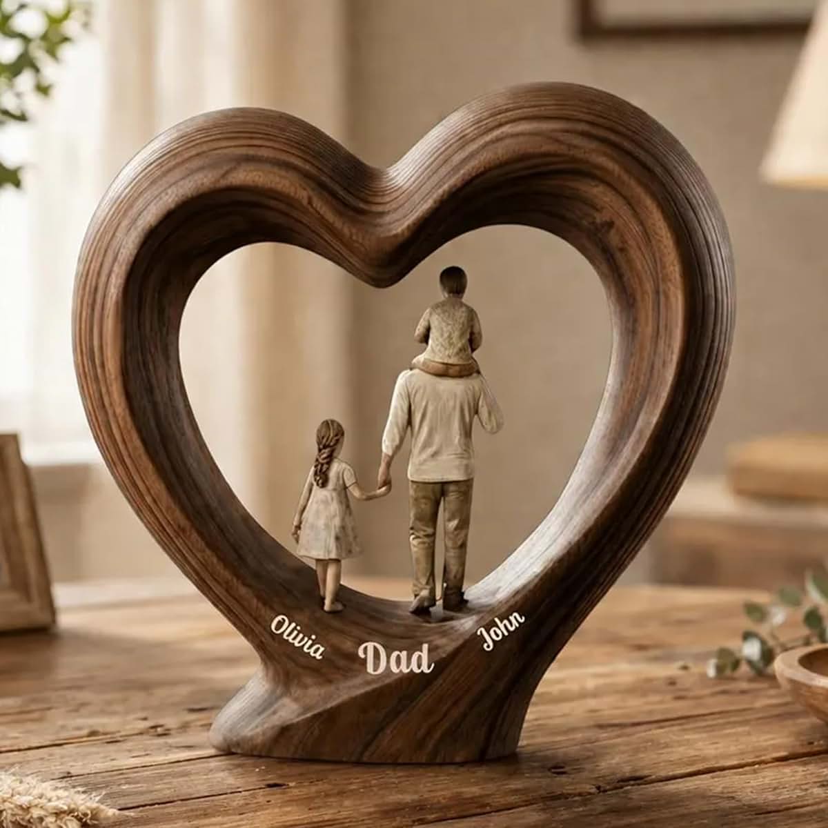 Noni Personalized Wooden Dad Fist Bump Sign With Custom Names