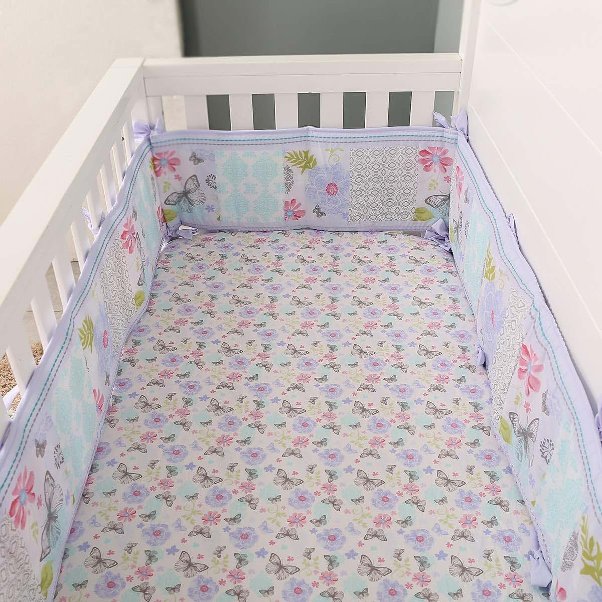 Cotton Butterfly Crib Sheet For Nursery Baby Girl Fitted Sheet