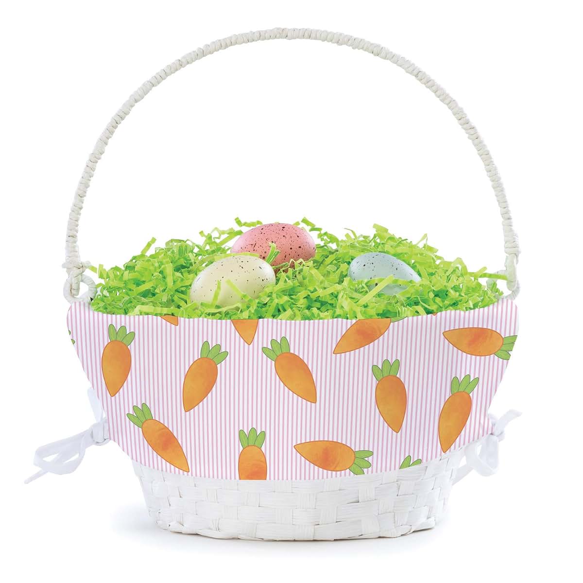 Personalized Planet Personalized Easter Egg Basket for Girl with Handle and Custom Name | Carrot Easter Basket Liners