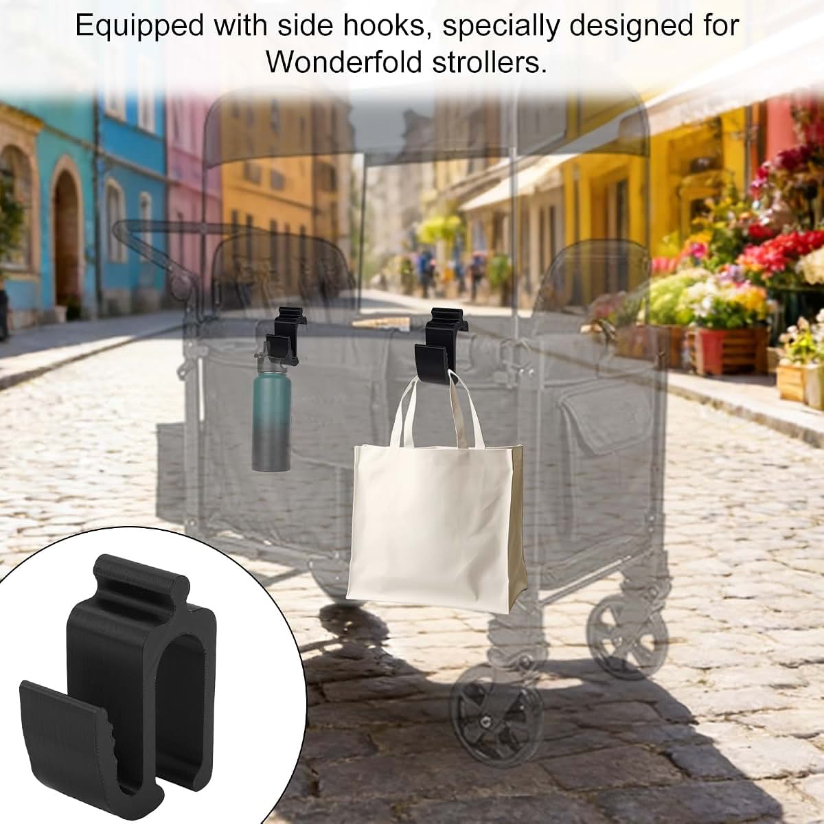 Multipurpose Side Hooks for Wonderfold Wagon W4 Travel Organizer Accessory