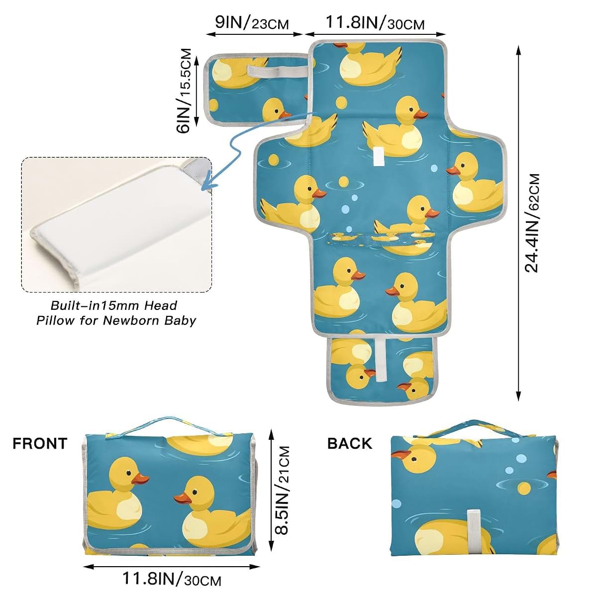 Kigai Portable Diaper Changing Pad, Waterproof Mat