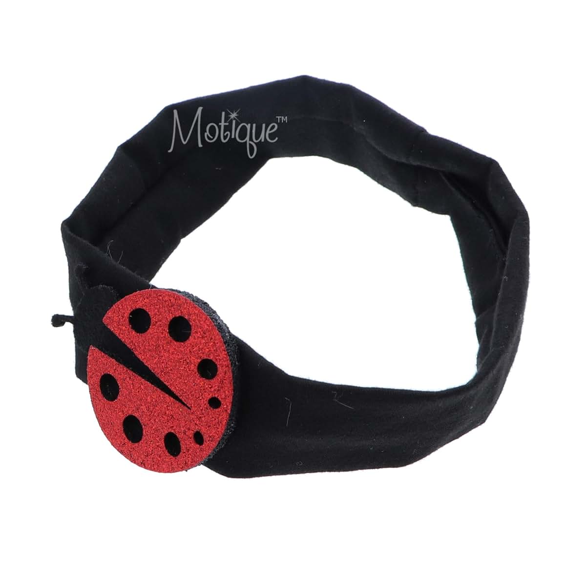 Motique Accessories Sparkly Ladybug Baby Headband, Stretchy One Size Fit