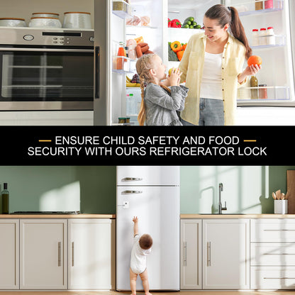 TIJTJHC Fridge Lock, Durable ABS with Adhesive Backing