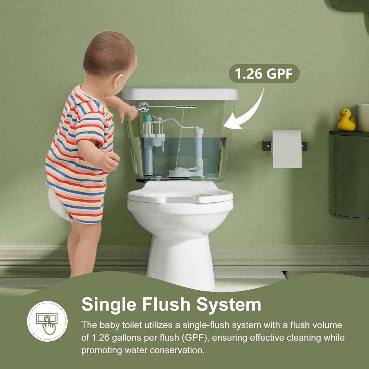 Ceramic Kids Children Toilet 10.5" Seat Height