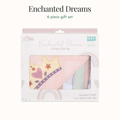 Evolur Enchanted Dreams 6 Pc Baby Gift Set With Hooded Towel (photo 4)