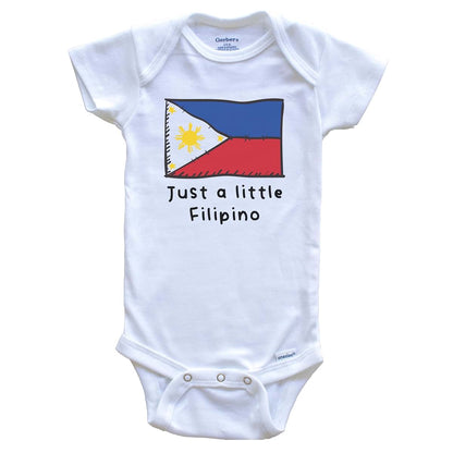 Made in America with Filipino Parts Funny Philippines Flag Baby Bodysuit Bundle 3 Piece Gift Set