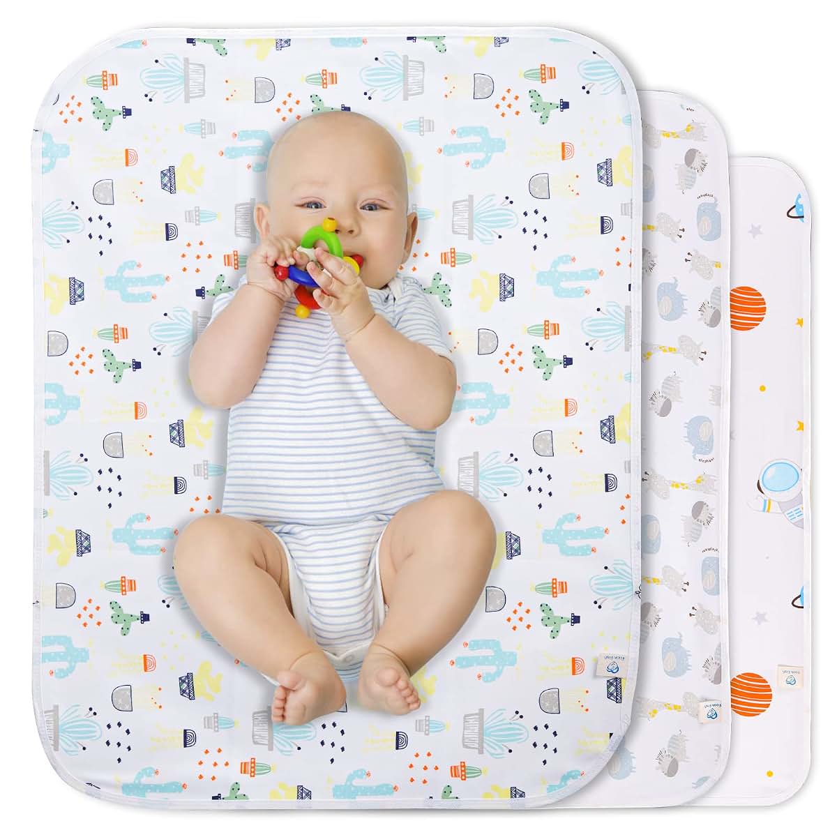 WinReal Baby Diaper Changing Pad, Portable 3 Pack Waterproof