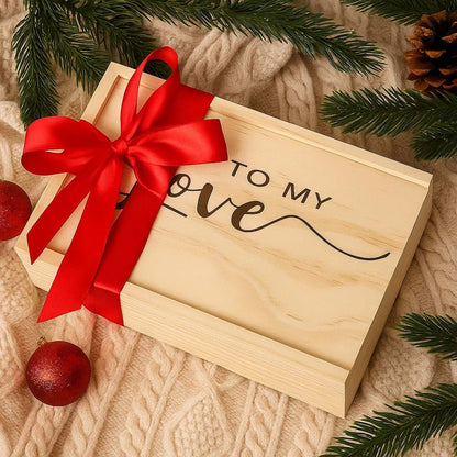 Koyal Wholesale Love Letter Keepsake Box Engraved Wooden Memory Box