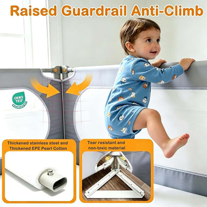 Viueanr Heighten Single Bed Guard Side Rail For Toddlers (photo 3)