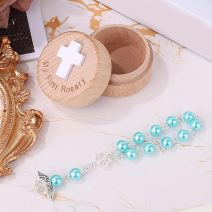 Fukaisu Rosary Bracelet And Memorial Box Baptism Set