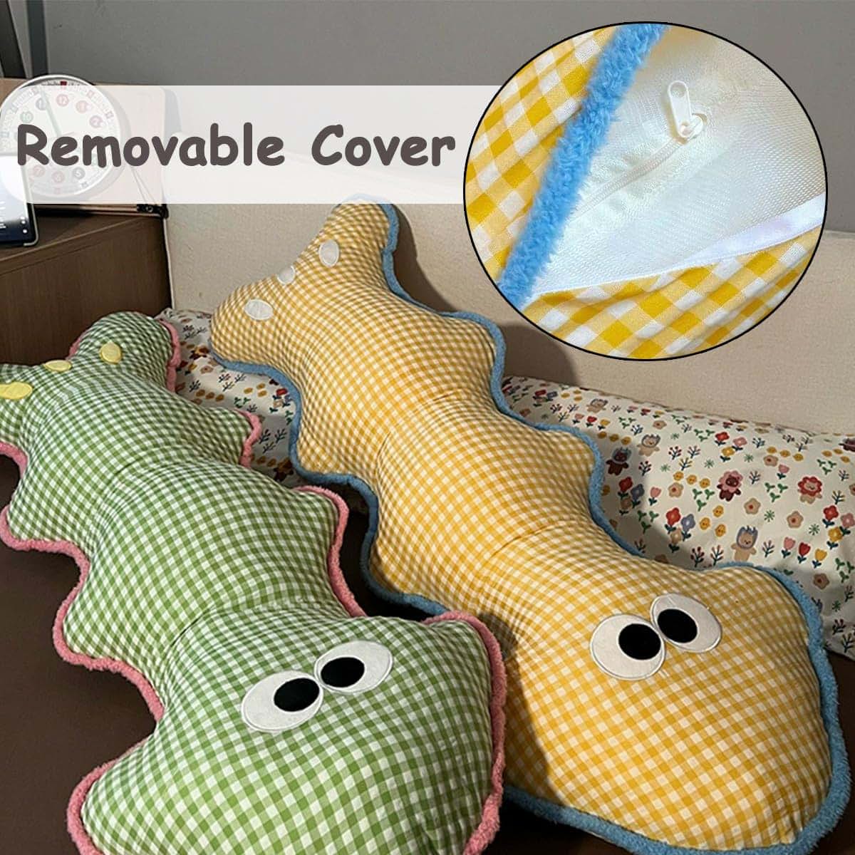 Pongpai Long Bolster Pillow Fish Bone Shape for Side Sleeper/Maternity, Full Body Pillow for Waist Leg Support, Soft (photo 4)