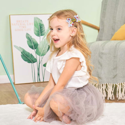Choicbaby 4-Pack Back to School Hair Bows with Glitter Pencil Design