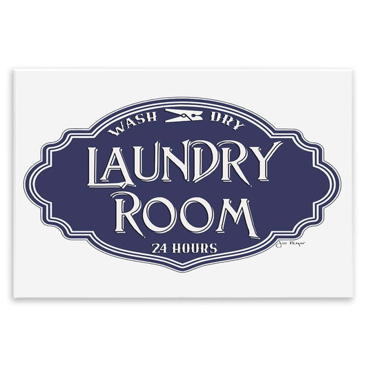 Stupell Industries Vintage Laundry Room Sign Blue 13x19 Inch Mounted Plaque