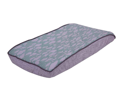 Bacati Clouds in The City Clouds Quilted Changing Pad Cover, Mint/Grey