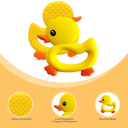 BabyBite Baby Teething Toy Cute Duck Teether in Yellow (photo 2)