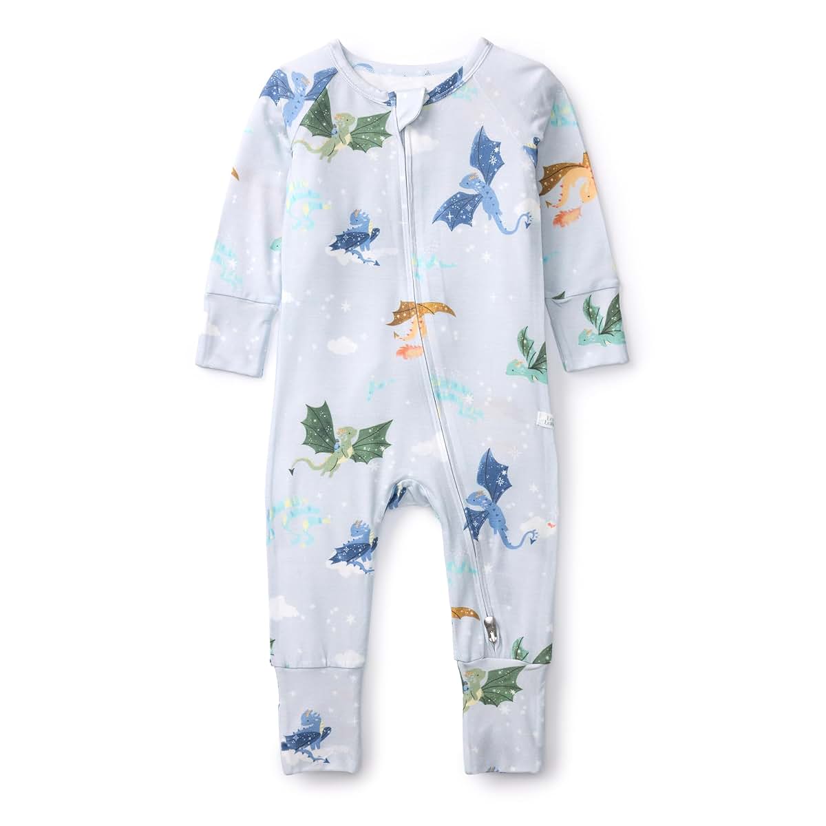Loulou Lollipop Tencel Lyocell Baby Sleeper With 2-Way Zipper And Fold-Over Cuffs