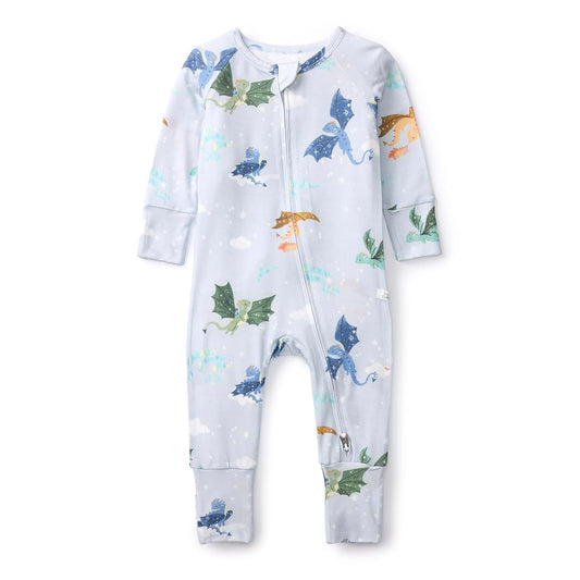Loulou Lollipop Tencel Lyocell Baby Sleeper With 2-Way Zipper And Fold-Over Cuffs