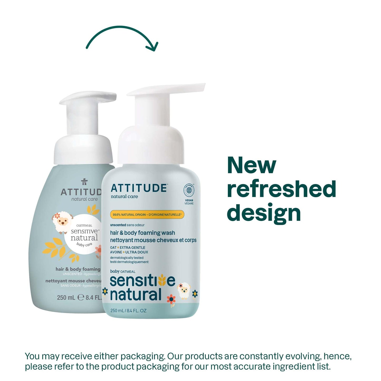 Attitude Baby 2-in-1 Shampoo and Body Wash Unscented
