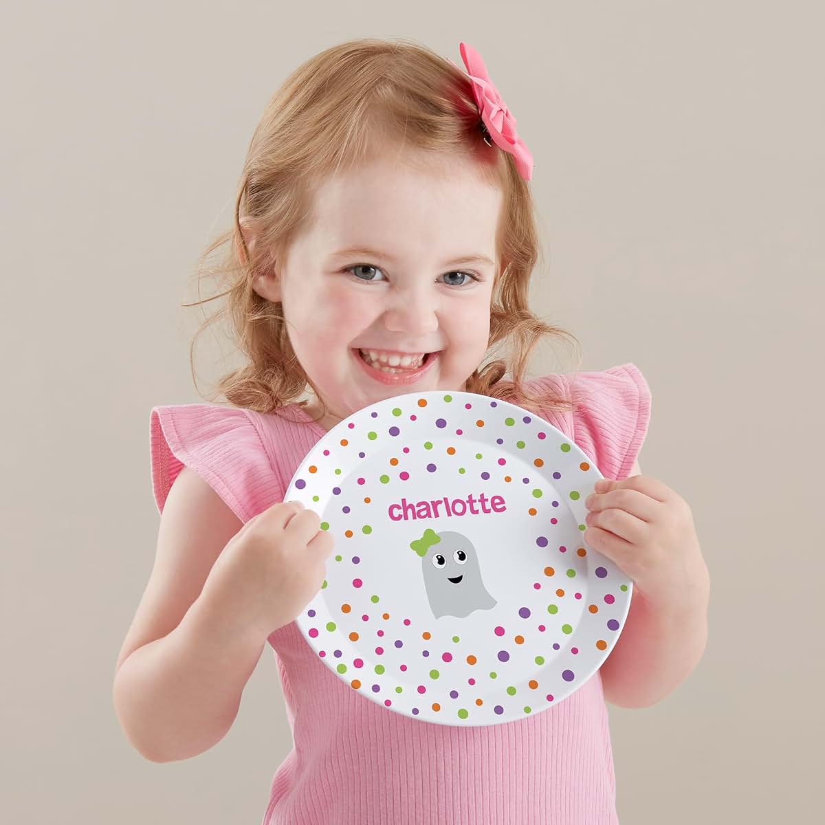 Personalization Universe Halloween Character Personalized Kids Plate (photo 3)