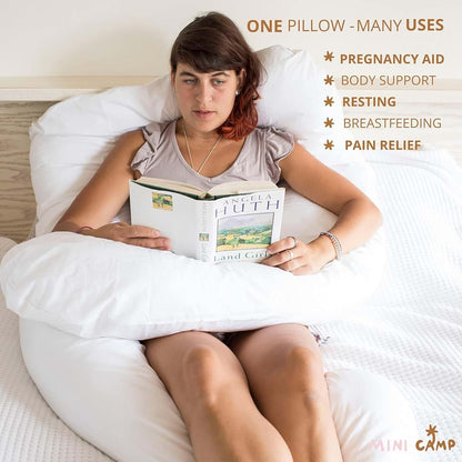 Minicamp Organic Cotton U-Shaped Pregnancy Pillow For Full Body Support (photo 3)