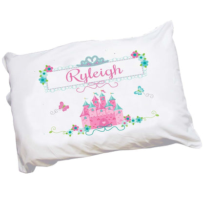 My Bambino Personalized Little Princess Pillowcase for Toddler Girl Castle Theme Room | Birthday Gift for Girls