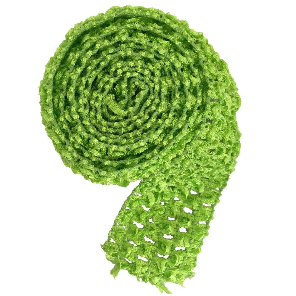 BabyOneStop 9 Meter Mixed Color Crochet Tutu Waistband Trim, 1.5 Inch Wide, 9 Colors