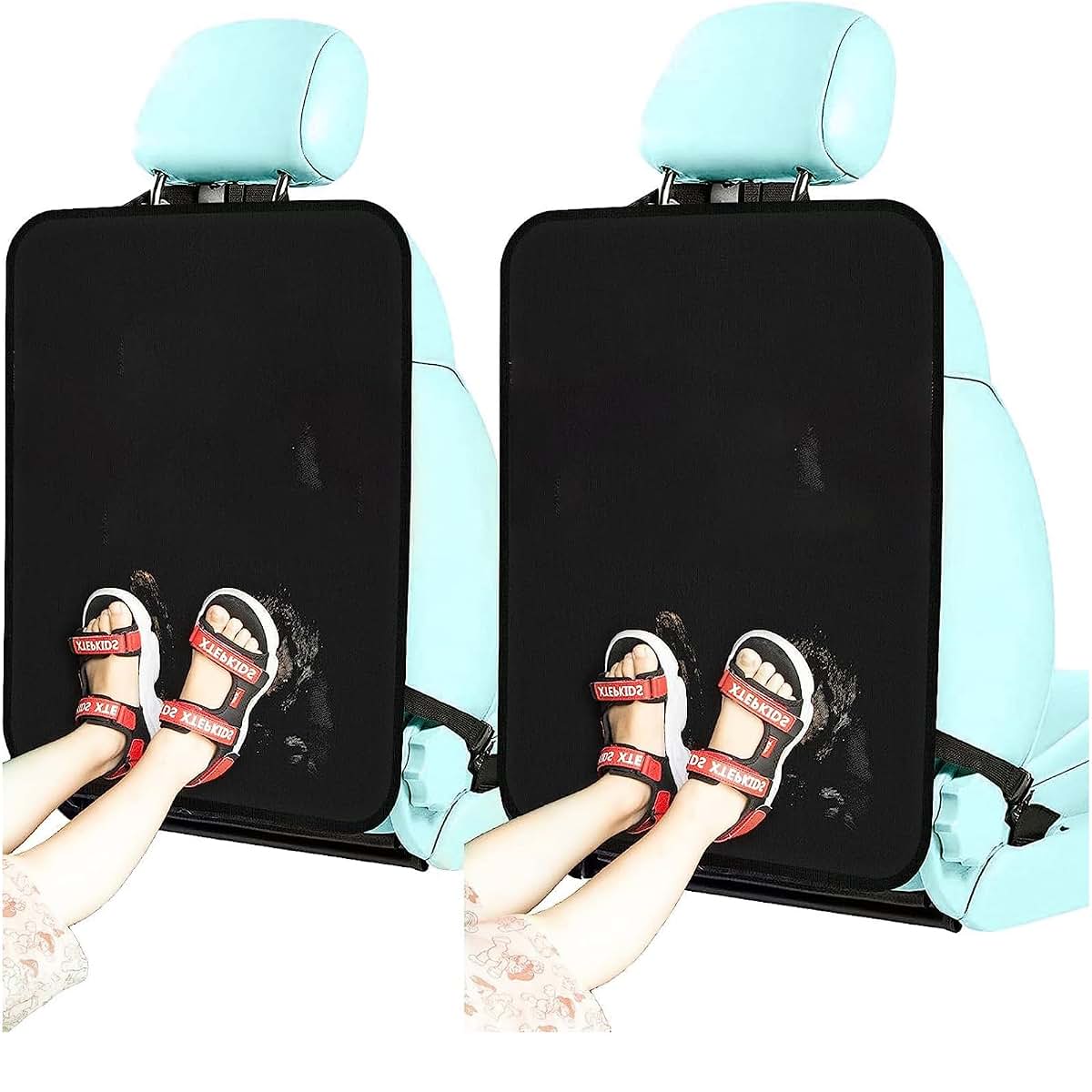 Nawwgy Kick Mats CarSeat Protectors for Child Back seat Offer Waterproof Protections of YourUpholstery from Mud Scratch