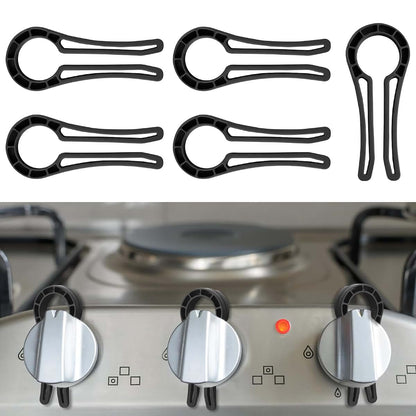 Stove Knob Safety Covers 5 Pack Black