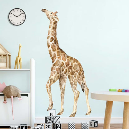 DTLIFEK Large Giraffe Wall Decals Removable Jungle Animal Wall Stickers