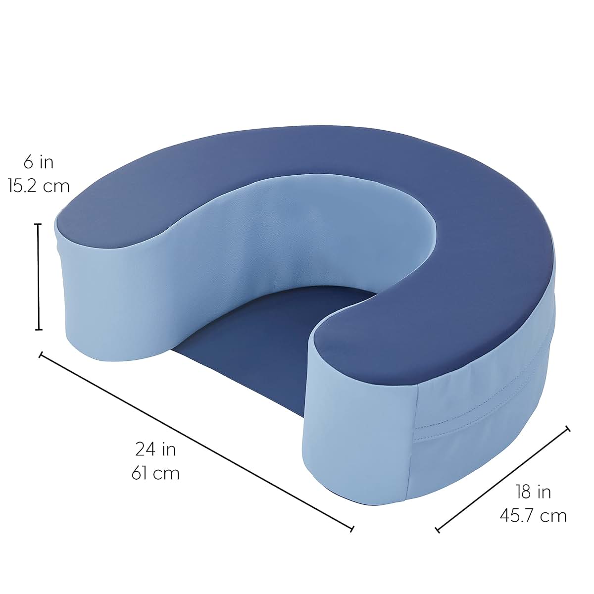 Factory Direct Partners SoftScape Sit and Support Ring for Babies and Infants - Navy/Powder Blue (photo 2)