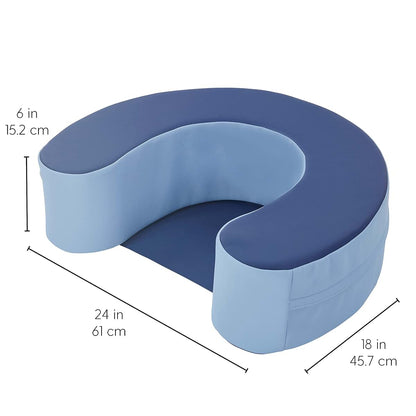 Factory Direct Partners SoftScape Sit and Support Ring for Babies and Infants - Navy/Powder Blue (photo 2)