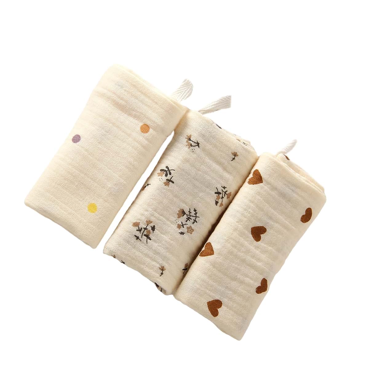 COYENRAT 3PCS Cotton Handkerchief Face Towel For Baby