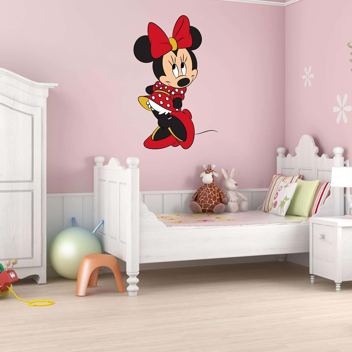 Kelly Wall Decals Minnie Cute Design Cartoon Design Child's Bedroom Wall Decoration