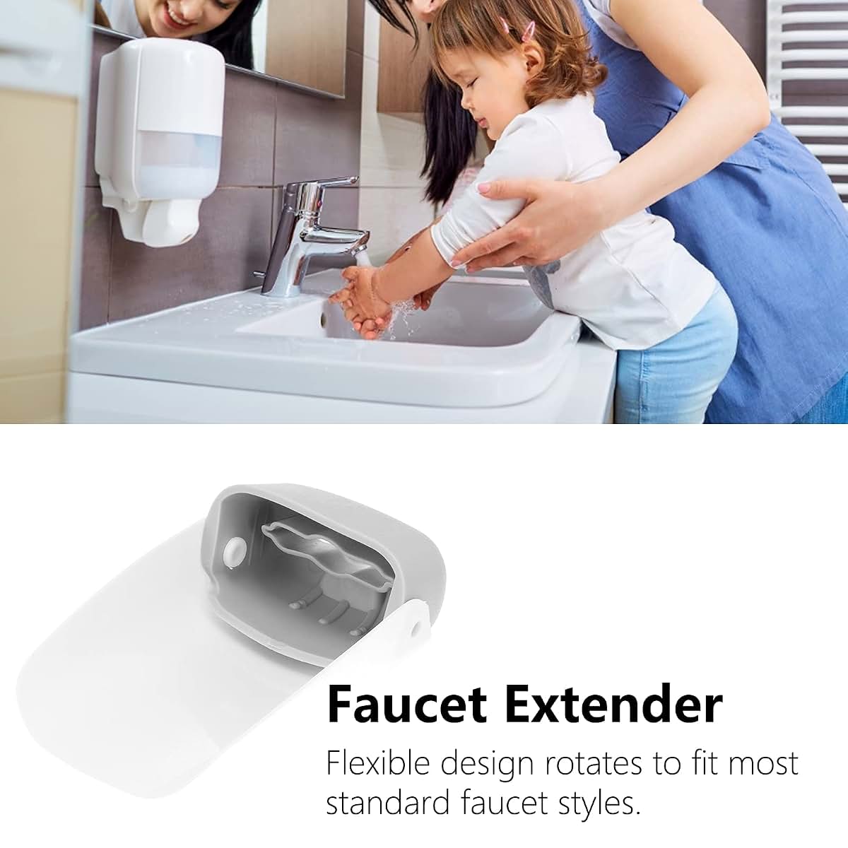 Alvinlite Faucet Extender For Kids Sink Water Spout In Gray (photo 3)